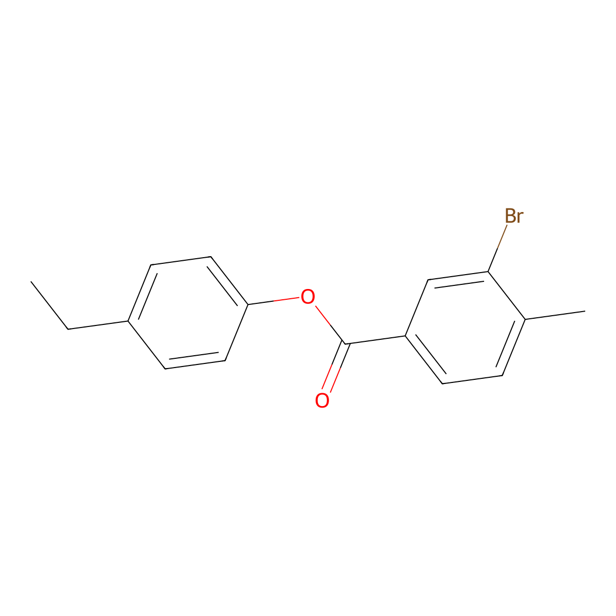 4-Ethylphenyl 3-bromo-4-methylbenzoate molecular structure, CAS 355372-61-1