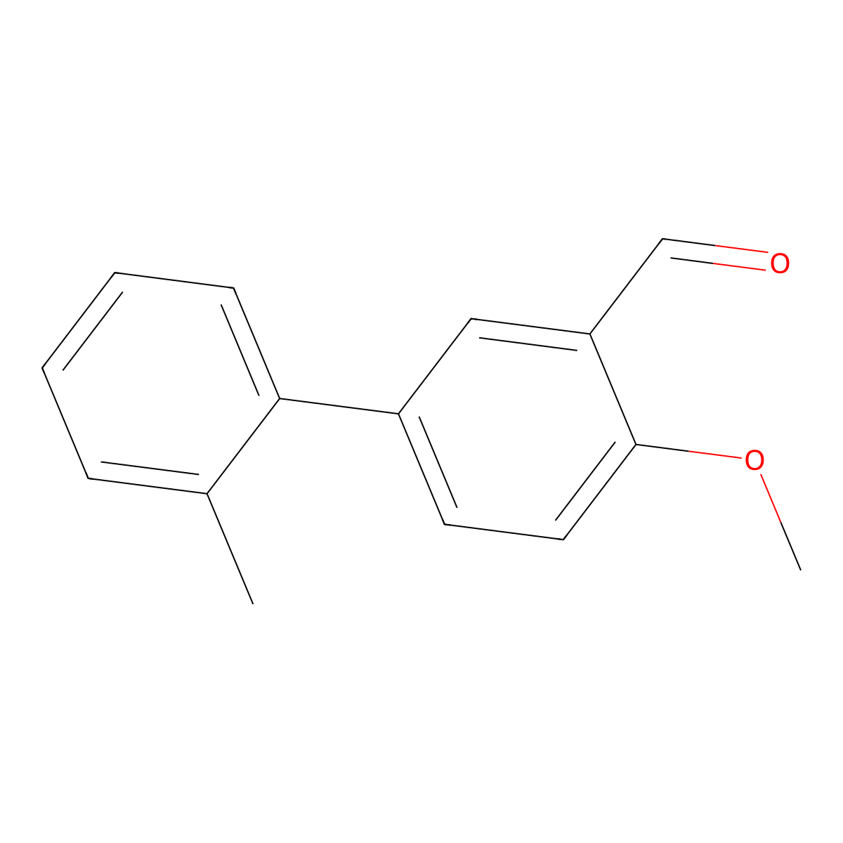 2-Methoxy-5-(2-methylphenyl)benzaldehyde molecular structure, CAS 355374-47-9