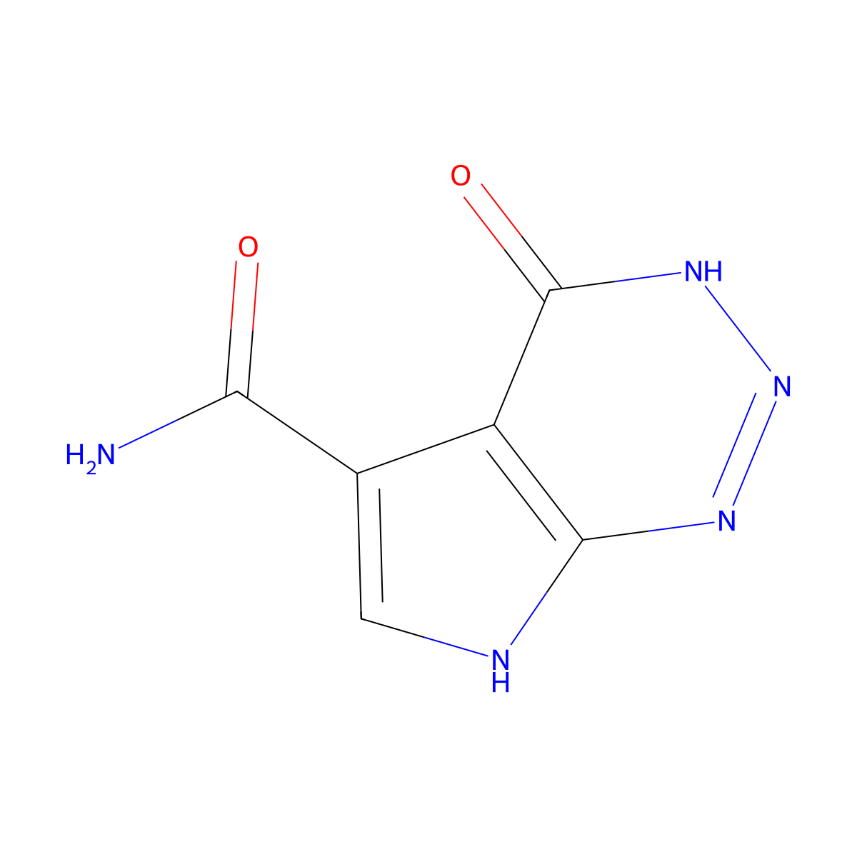 4-Oxo-4,7-dihydro-3H-pyrrolo[2,3-d][1,2,3]triazine-5-carboxamide molecular structure, CAS 355375-82-5