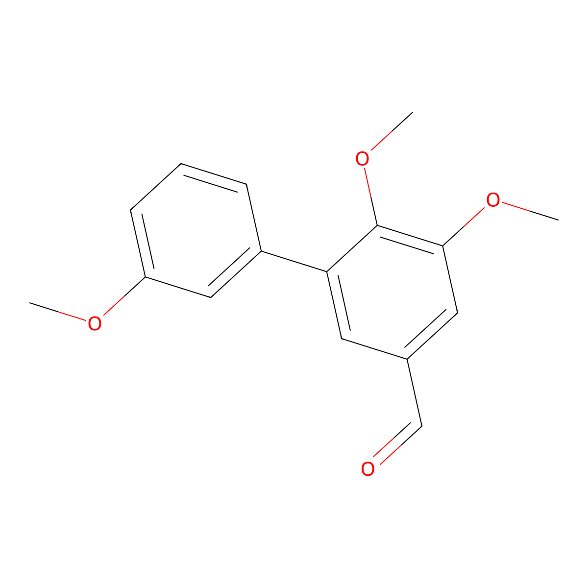 3',5,6-Trimethoxy[1,1'-biphenyl]-3-carbaldehyde molecular structure, CAS 355377-37-6
