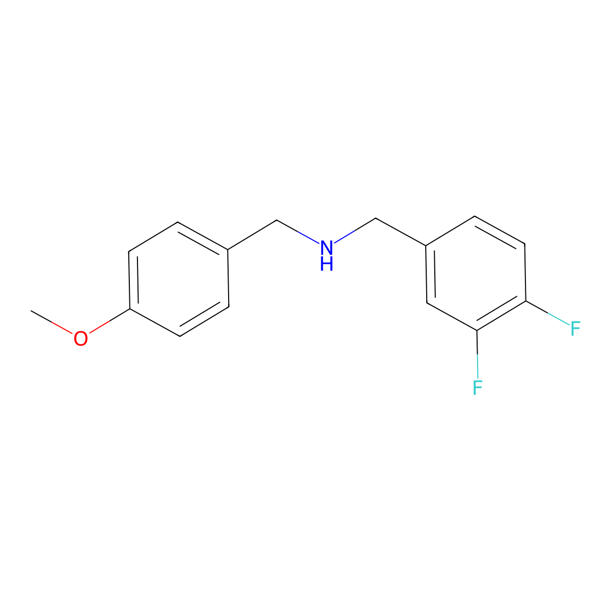 N-(3,4-difluorobenzyl)(4-methoxyphenyl)methanamine molecular structure, CAS 355381-63-4