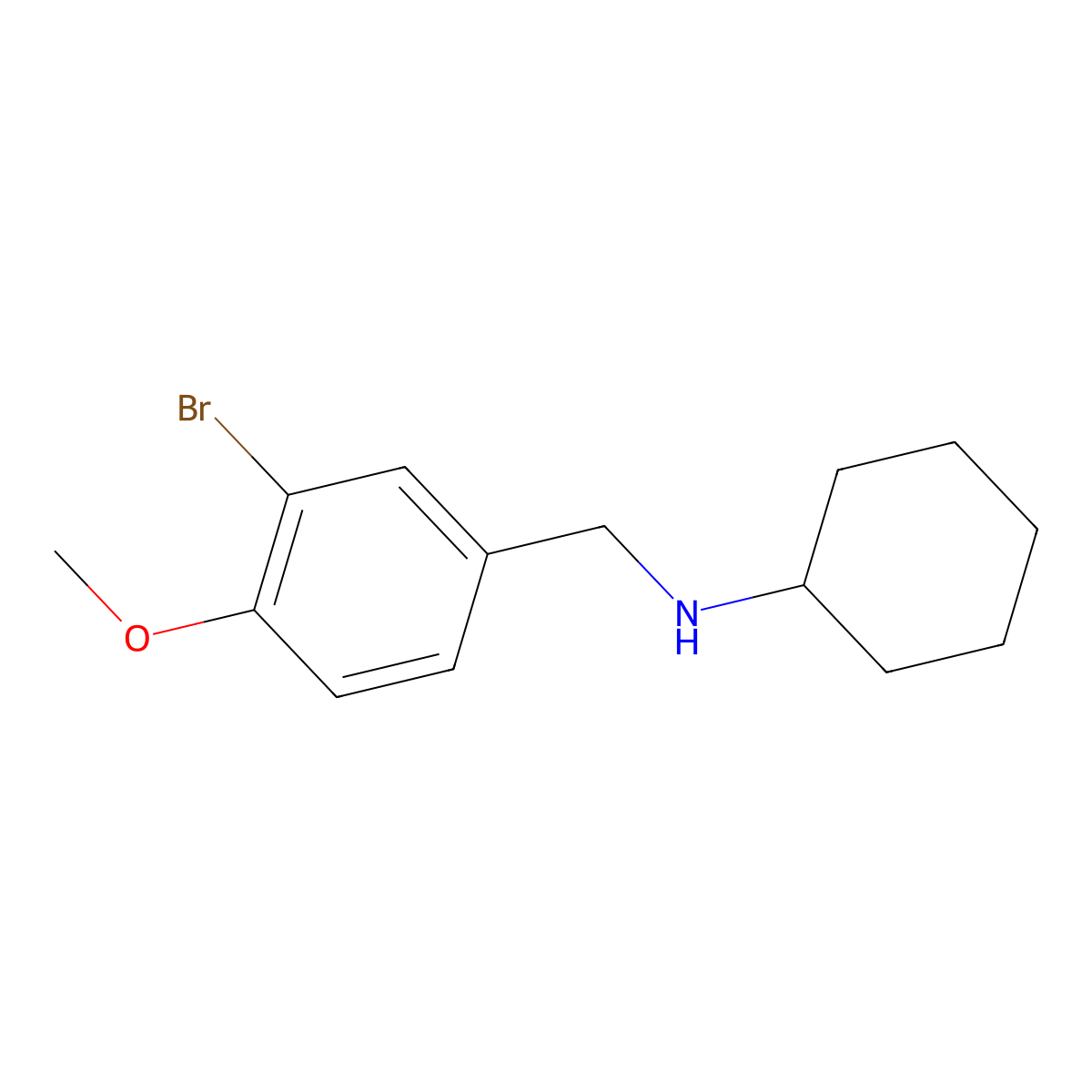 N-(3-bromo-4-methoxybenzyl)cyclohexanamine molecular structure, CAS 355381-65-6