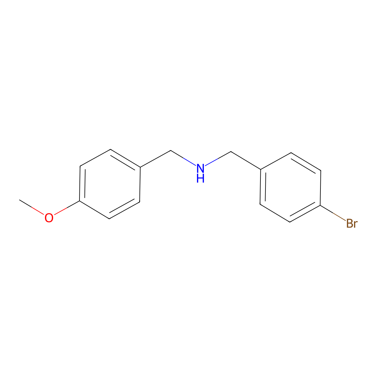 [(4-Bromophenyl)methyl][(4-methoxyphenyl)methyl]amine molecular structure, CAS 355381-68-9