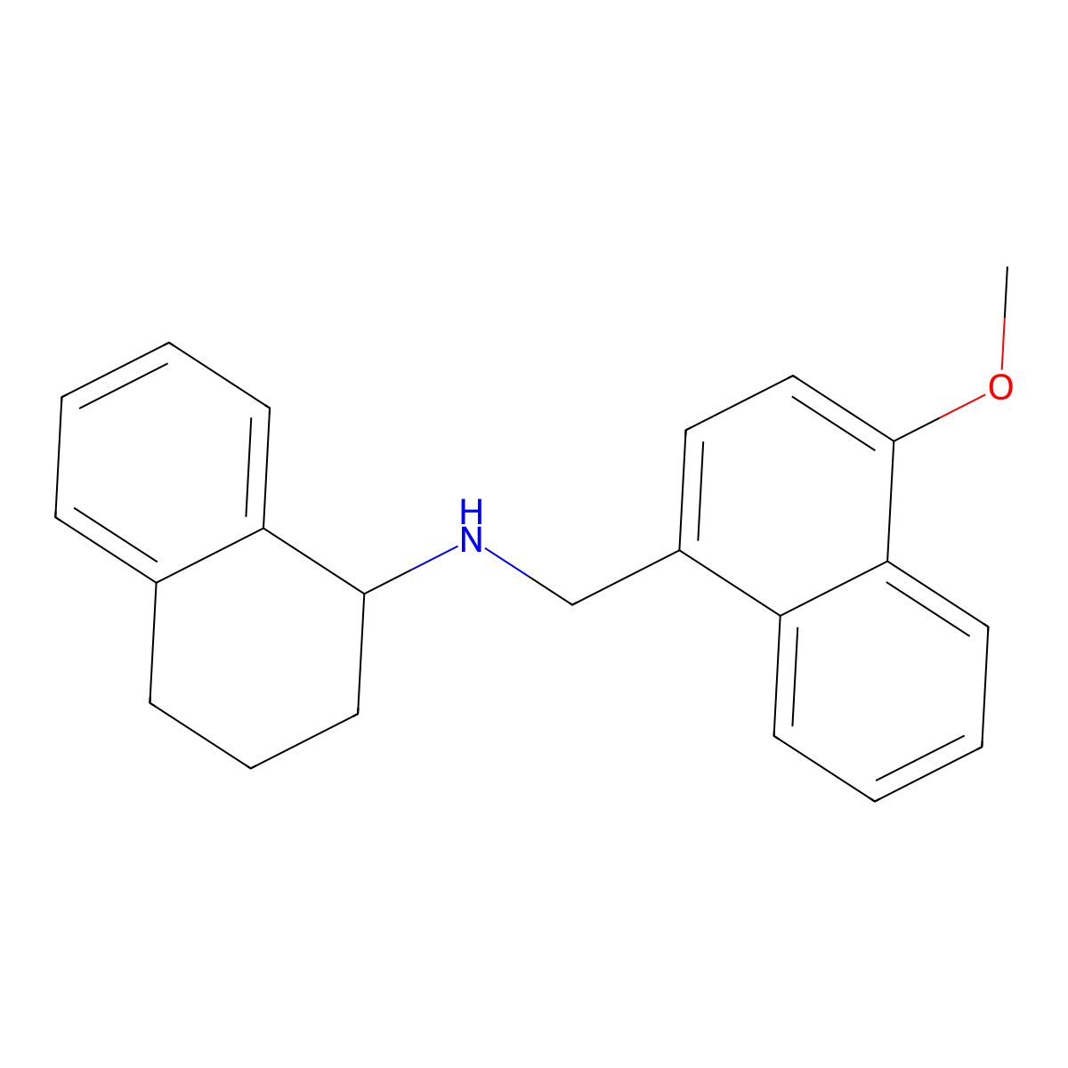 N-[(4-methoxynaphthalen-1-yl)methyl]-1,2,3,4-tetrahydronaphthalen-1-amine molecular structure, CAS 355381-70-3