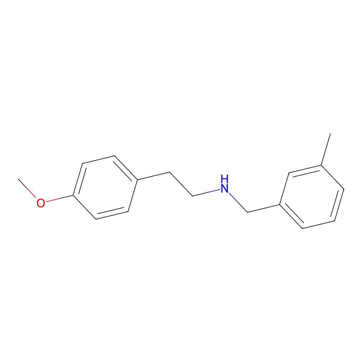 2-(4-methoxyphenyl)-N-(3-methylbenzyl)ethanamine molecular structure, CAS 355381-73-6