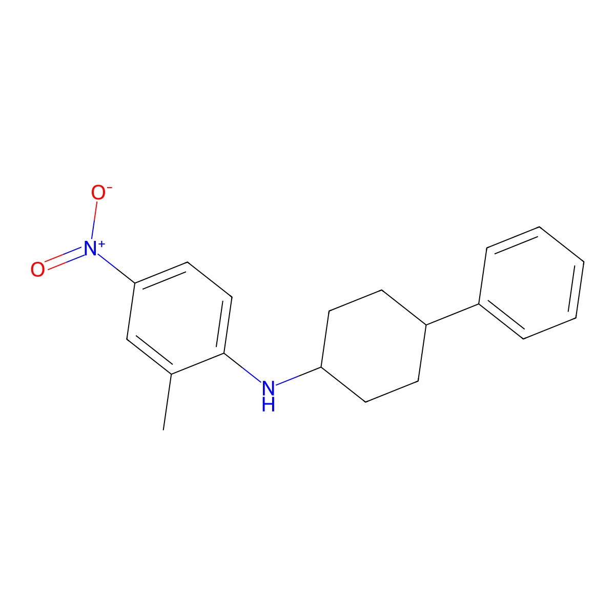 2-methyl-4-nitro-N-(4-phenylcyclohexyl)aniline molecular structure, CAS 355381-77-0