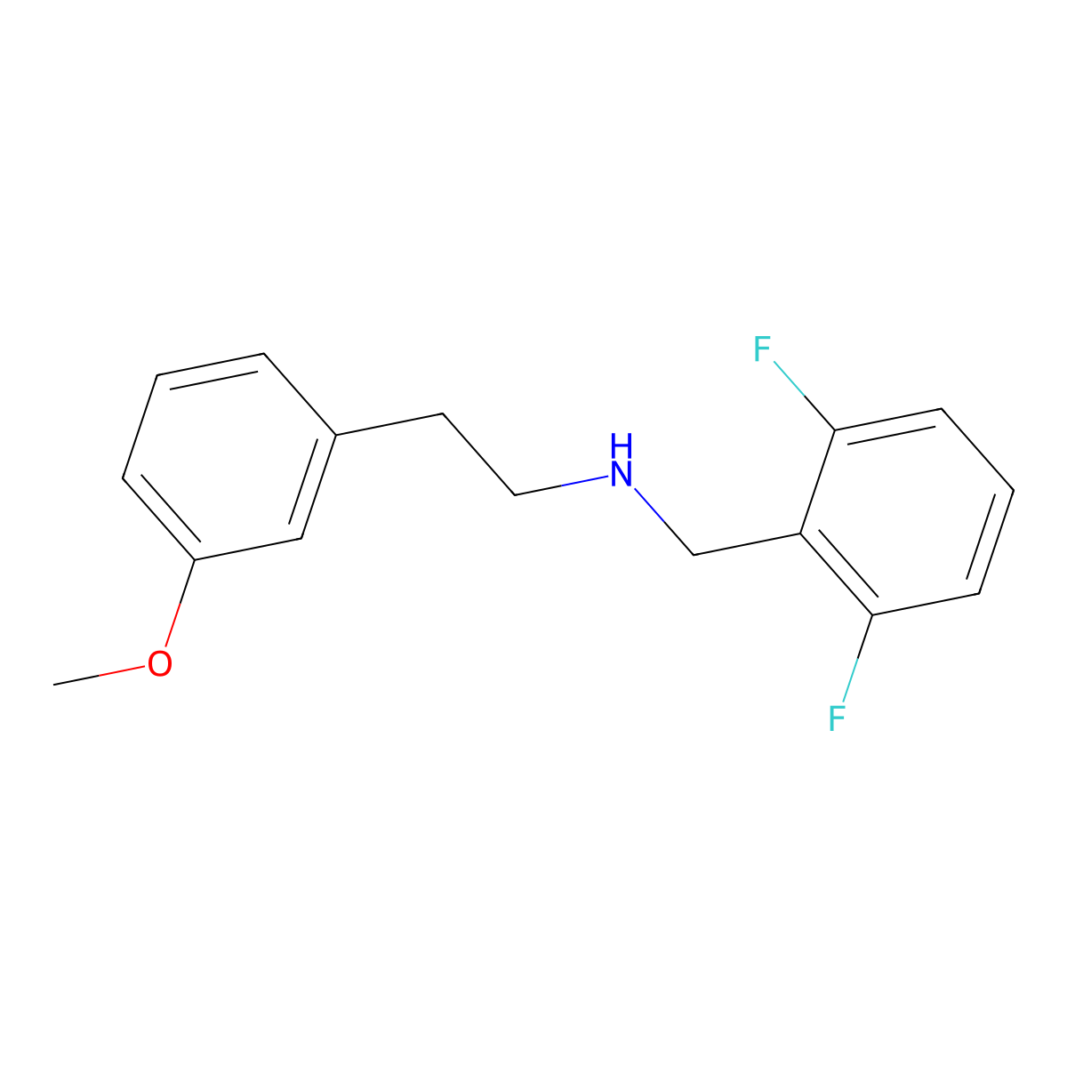 N-(2,6-difluorobenzyl)-2-(3-methoxyphenyl)ethanamine molecular structure, CAS 355381-81-6