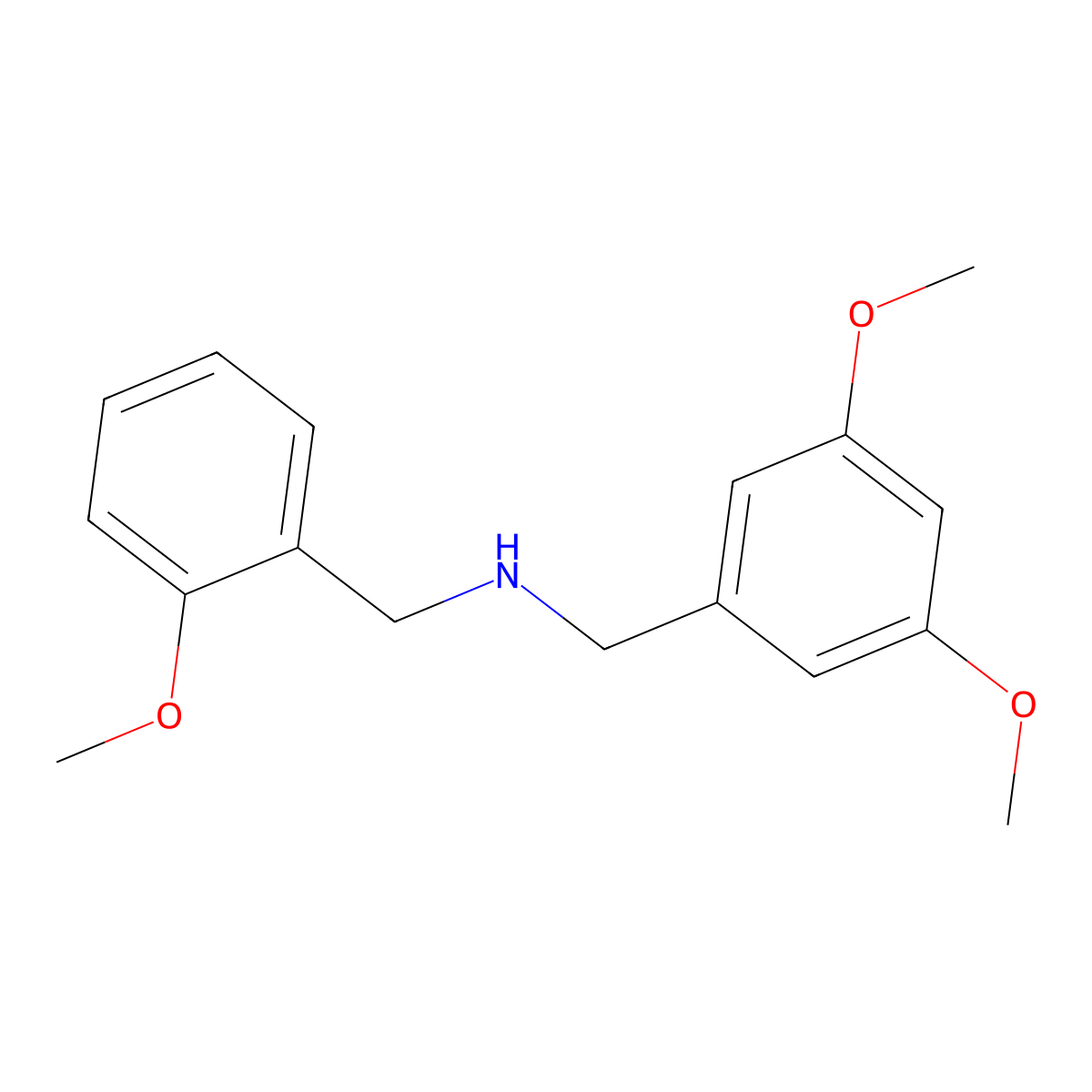 [(3,5-Dimethoxyphenyl)methyl][(2-methoxyphenyl)methyl]amine molecular structure, CAS 355381-85-0