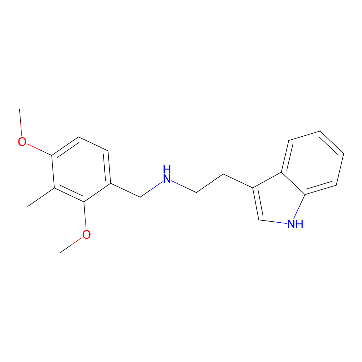 N-(2,4-dimethoxy-3-methylbenzyl)-2-(1H-indol-3-yl)ethanamine molecular structure, CAS 355381-87-2