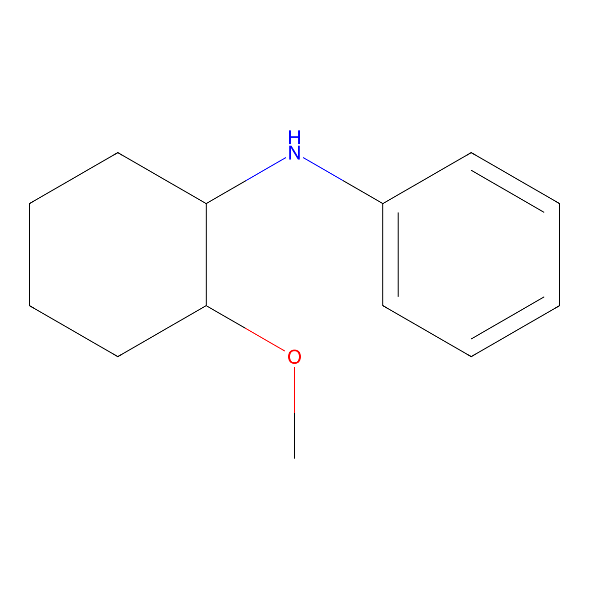 N-(2-methoxycyclohexyl)aniline molecular structure, CAS 355381-98-5