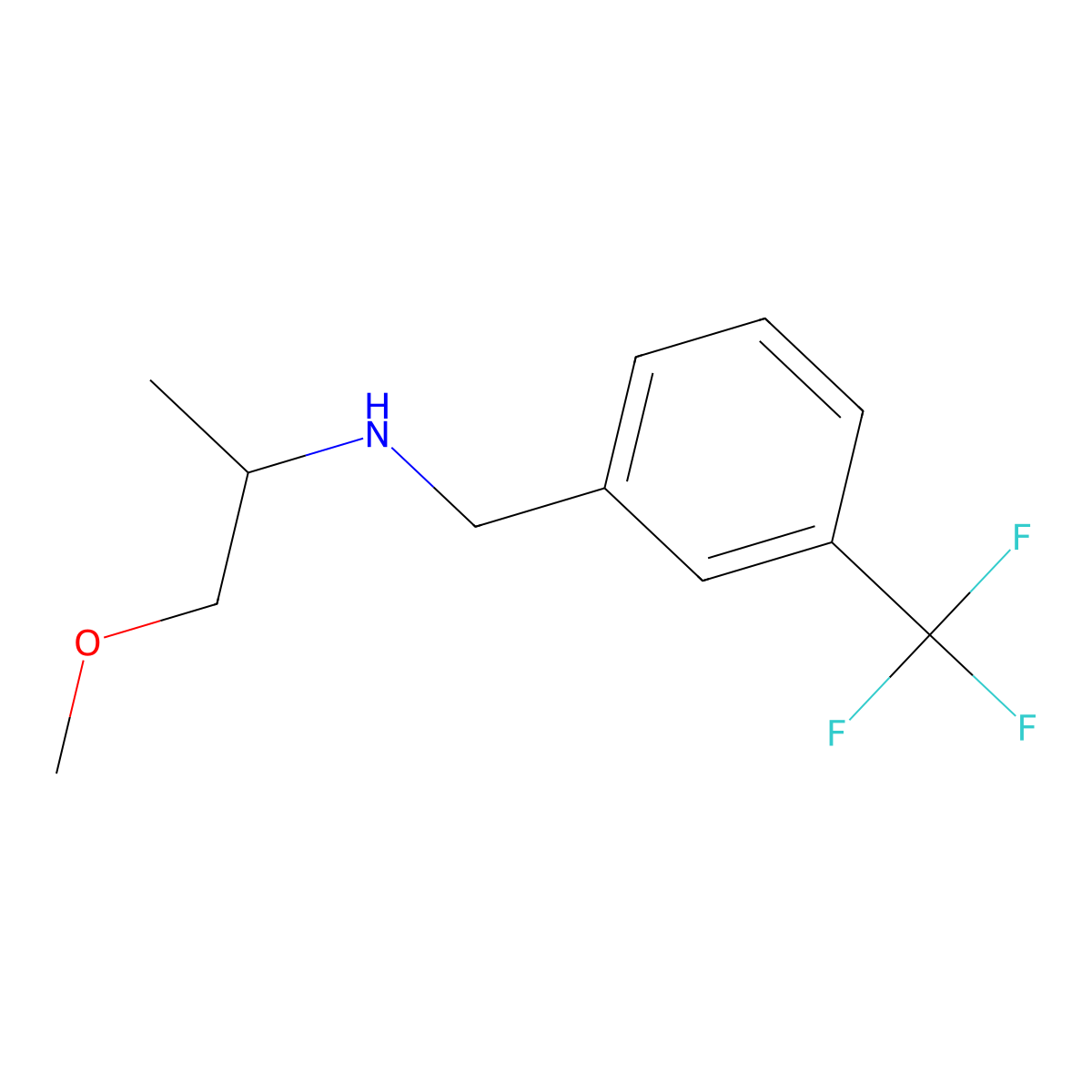 1-Methoxy-N-(3-(trifluoromethyl)benzyl)propan-2-amine molecular structure, CAS 355382-04-6