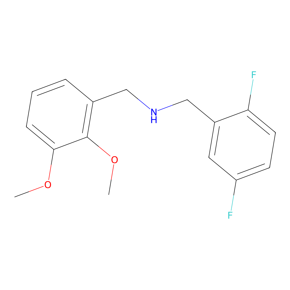 N-(2,5-difluorobenzyl)(2,3-dimethoxyphenyl)methanamine molecular structure, CAS 355382-09-1