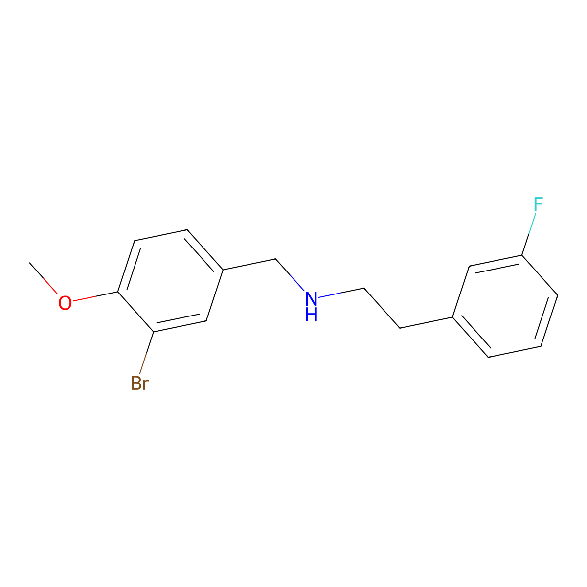 N-(3-bromo-4-methoxybenzyl)-2-(3-fluorophenyl)ethanamine molecular structure, CAS 355382-25-1