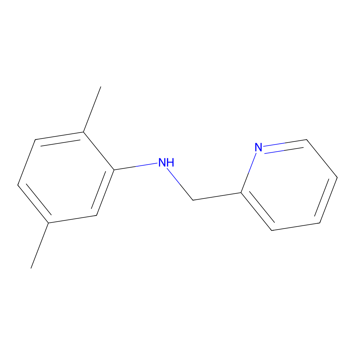 2,5-dimethyl-N-(pyridin-2-ylmethyl)aniline molecular structure, CAS 355382-32-0
