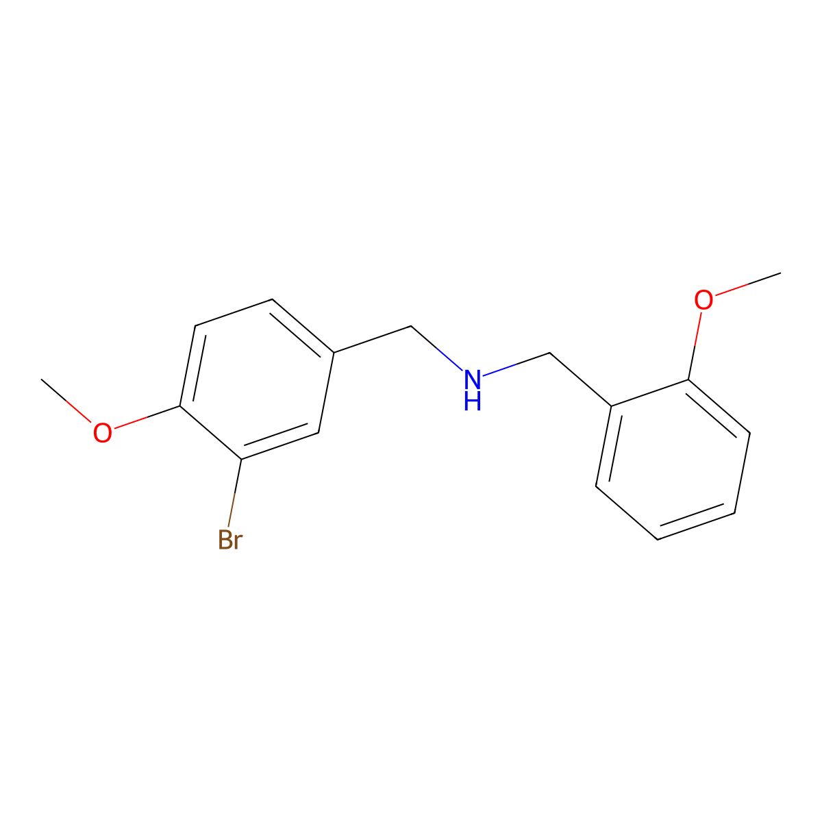 1-(3-bromo-4-methoxyphenyl)-N-[(2-methoxyphenyl)methyl]methanamine molecular structure, CAS 355382-33-1