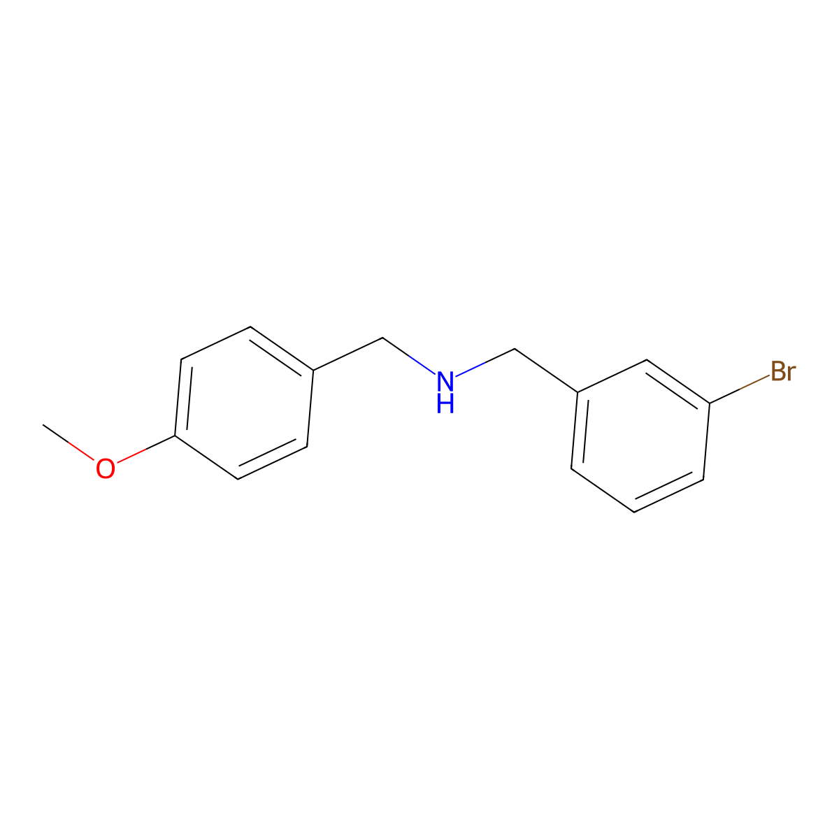 [(3-Bromophenyl)methyl][(4-methoxyphenyl)methyl]amine molecular structure, CAS 355382-35-3