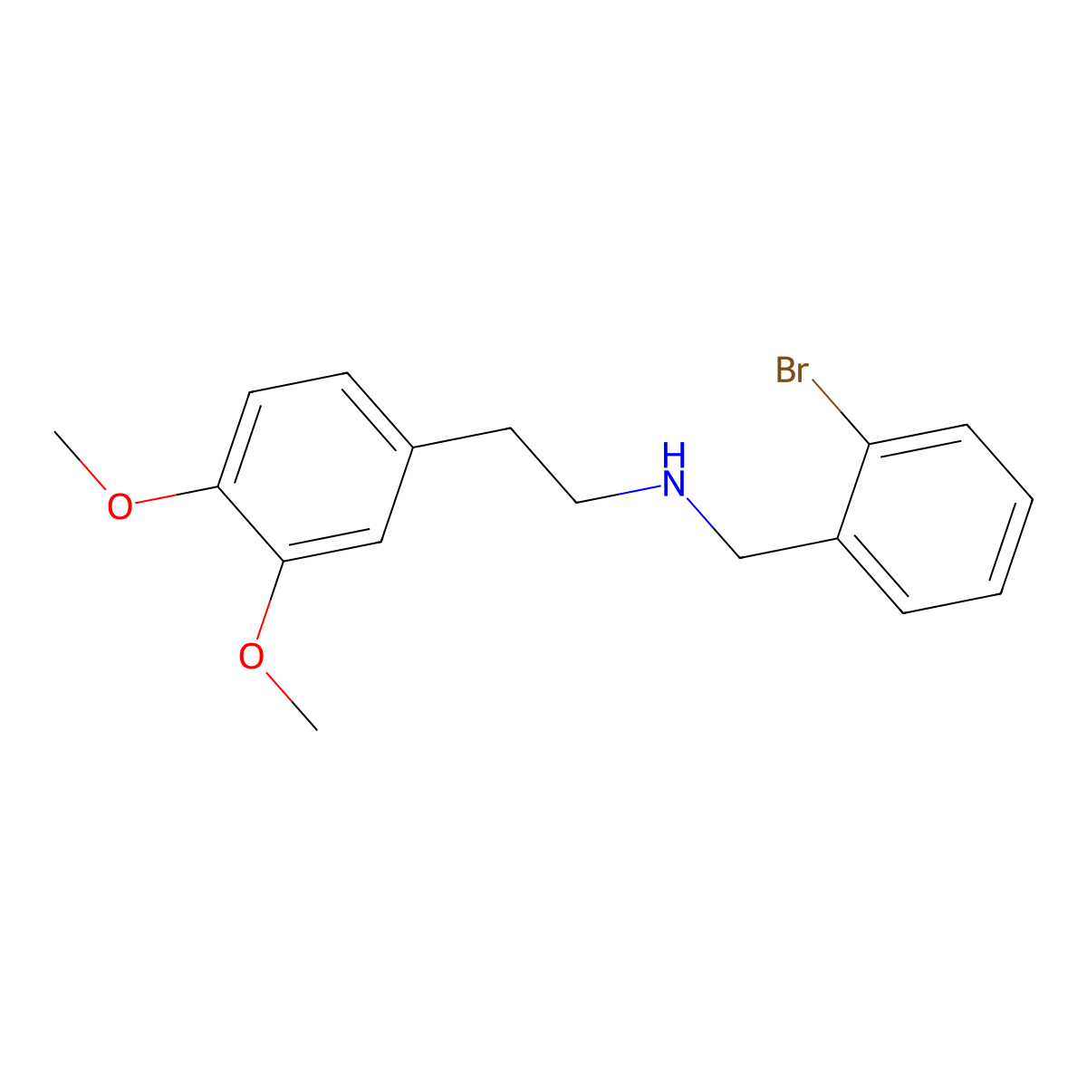 N-[(2-bromophenyl)methyl]-2-(3,4-dimethoxyphenyl)ethanamine molecular structure, CAS 355382-42-2