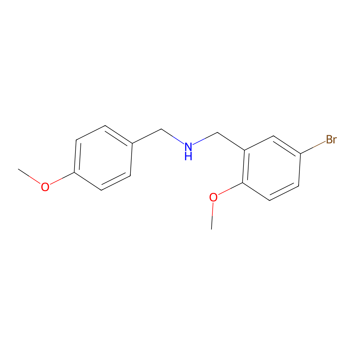 (5-Bromo-2-methoxybenzyl)(4-methoxybenzyl)amine molecular structure, CAS 355382-43-3