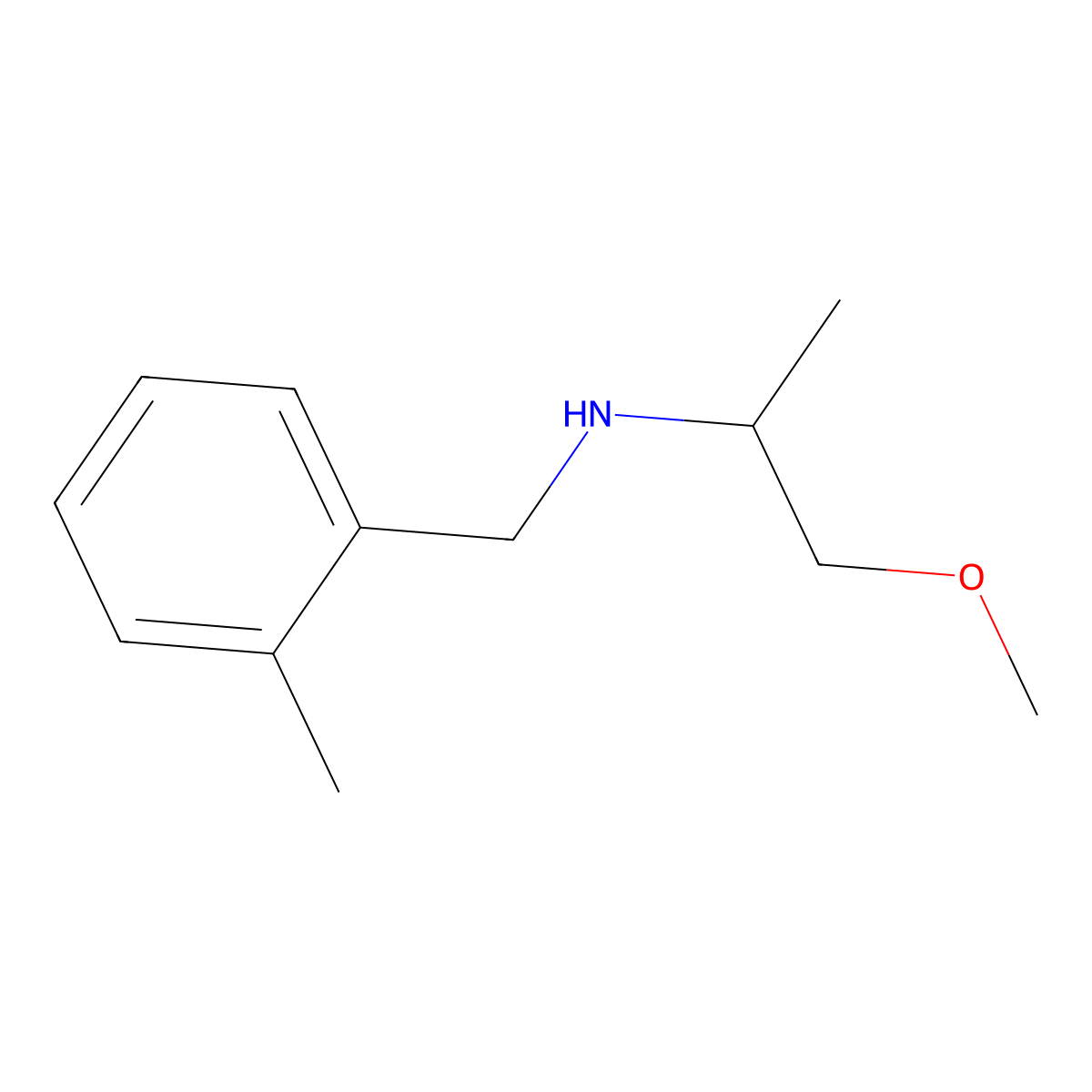 1-methoxy-N-[(2-methylphenyl)methyl]propan-2-amine molecular structure, CAS 355382-44-4