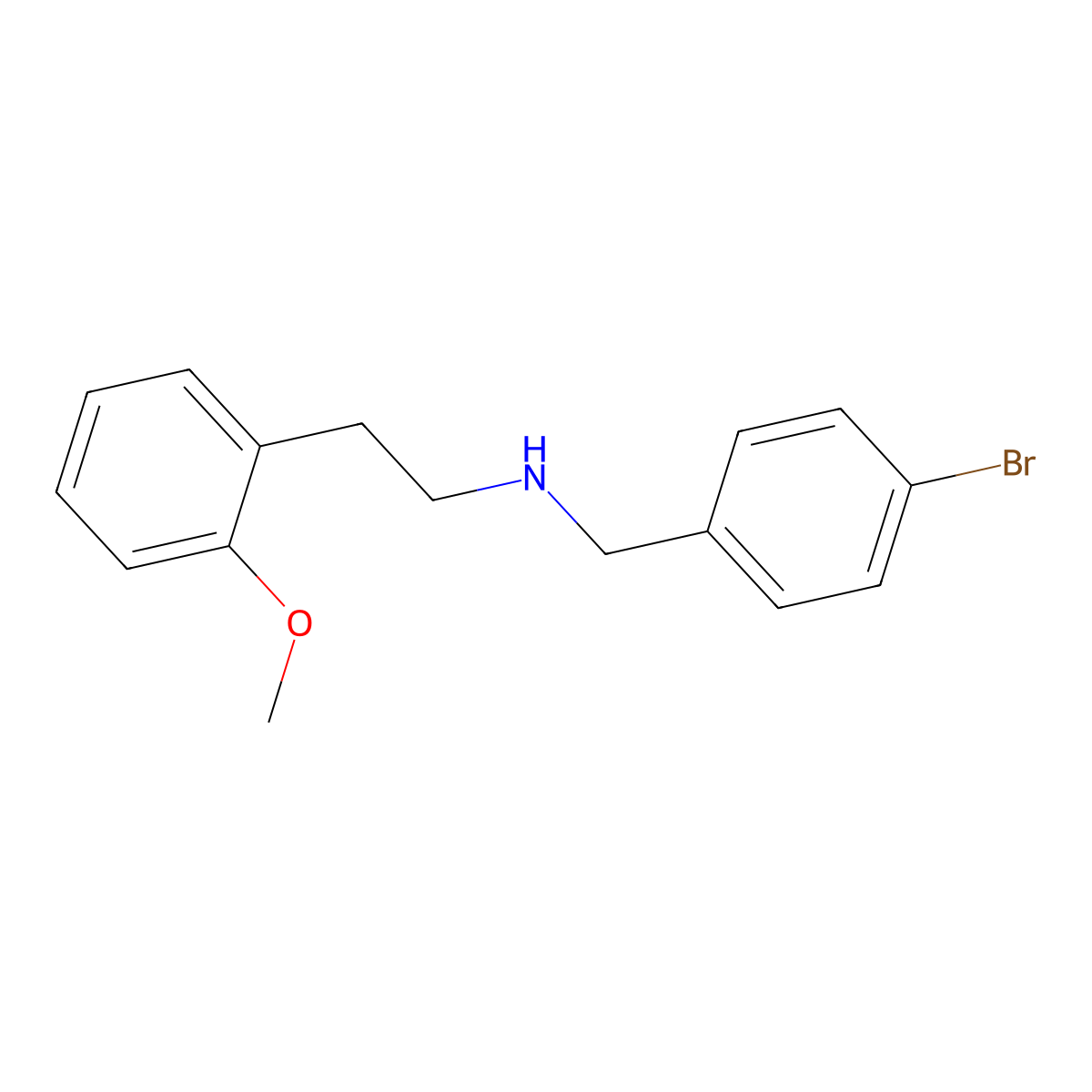 N-[(4-Bromophenyl)methyl]-2-methoxybenzeneethanamine molecular structure, CAS 355382-52-4