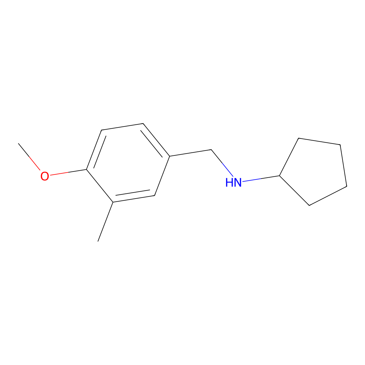 N-(4-methoxy-3-methylbenzyl)cyclopentanamine molecular structure, CAS 355382-62-6