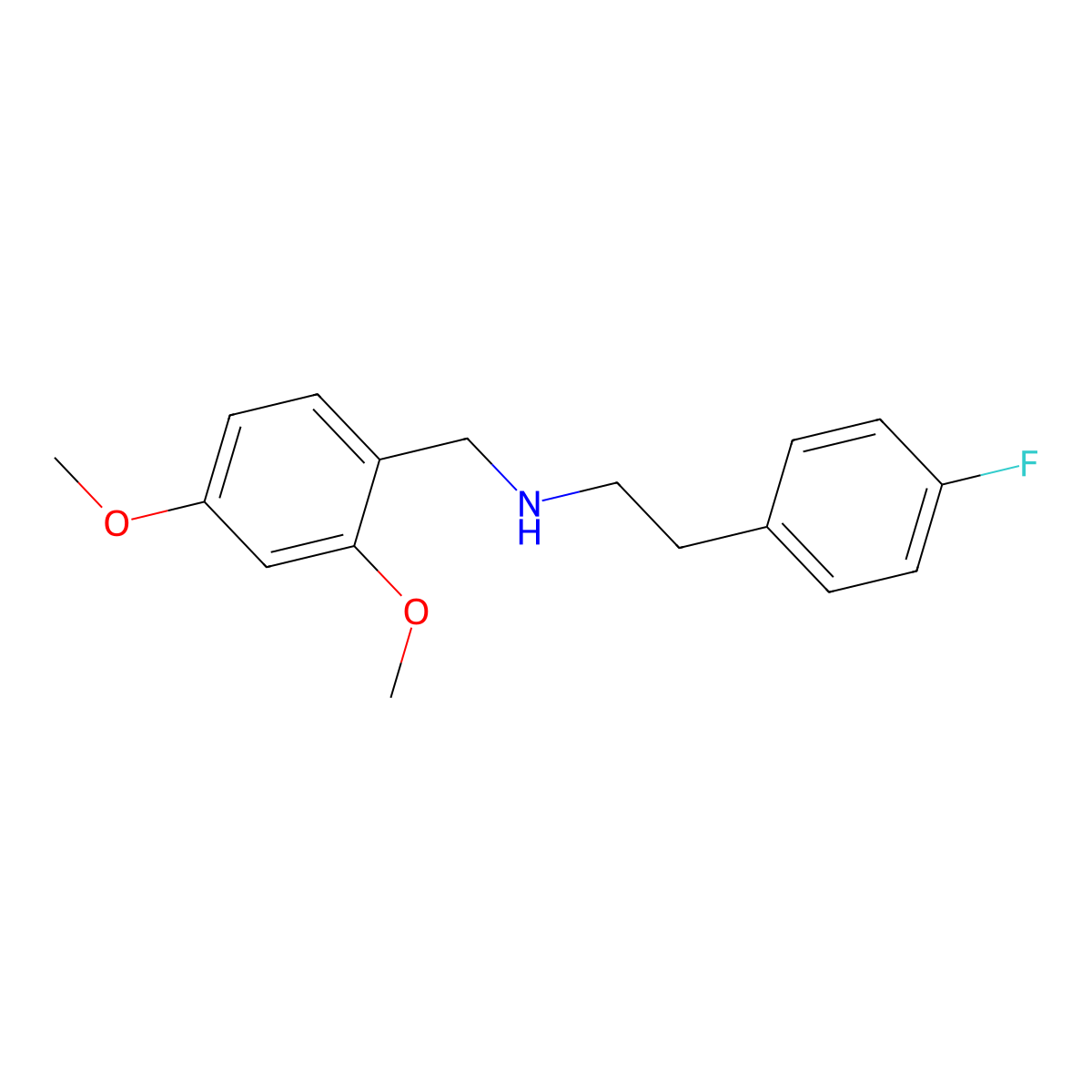 (2,4-Dimethoxybenzyl)[2-(4-fluorophenyl)ethyl]amine molecular structure, CAS 355382-64-8