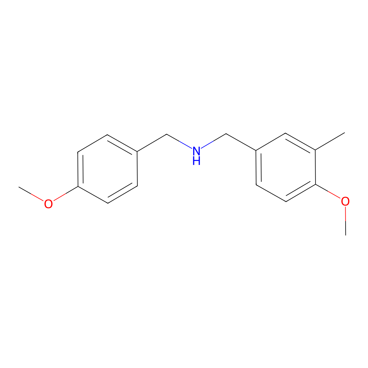 N-[(4-methoxy-3-methylphenyl)methyl]-1-(4-methoxyphenyl)methanamine molecular structure, CAS 355382-65-9