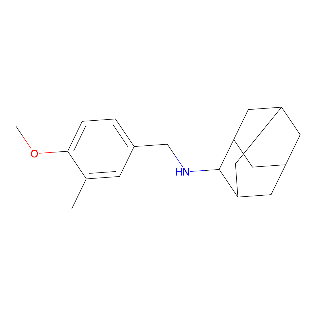 N-[(4-methoxy-3-methylphenyl)methyl]adamantan-2-amine molecular structure, CAS 355382-75-1