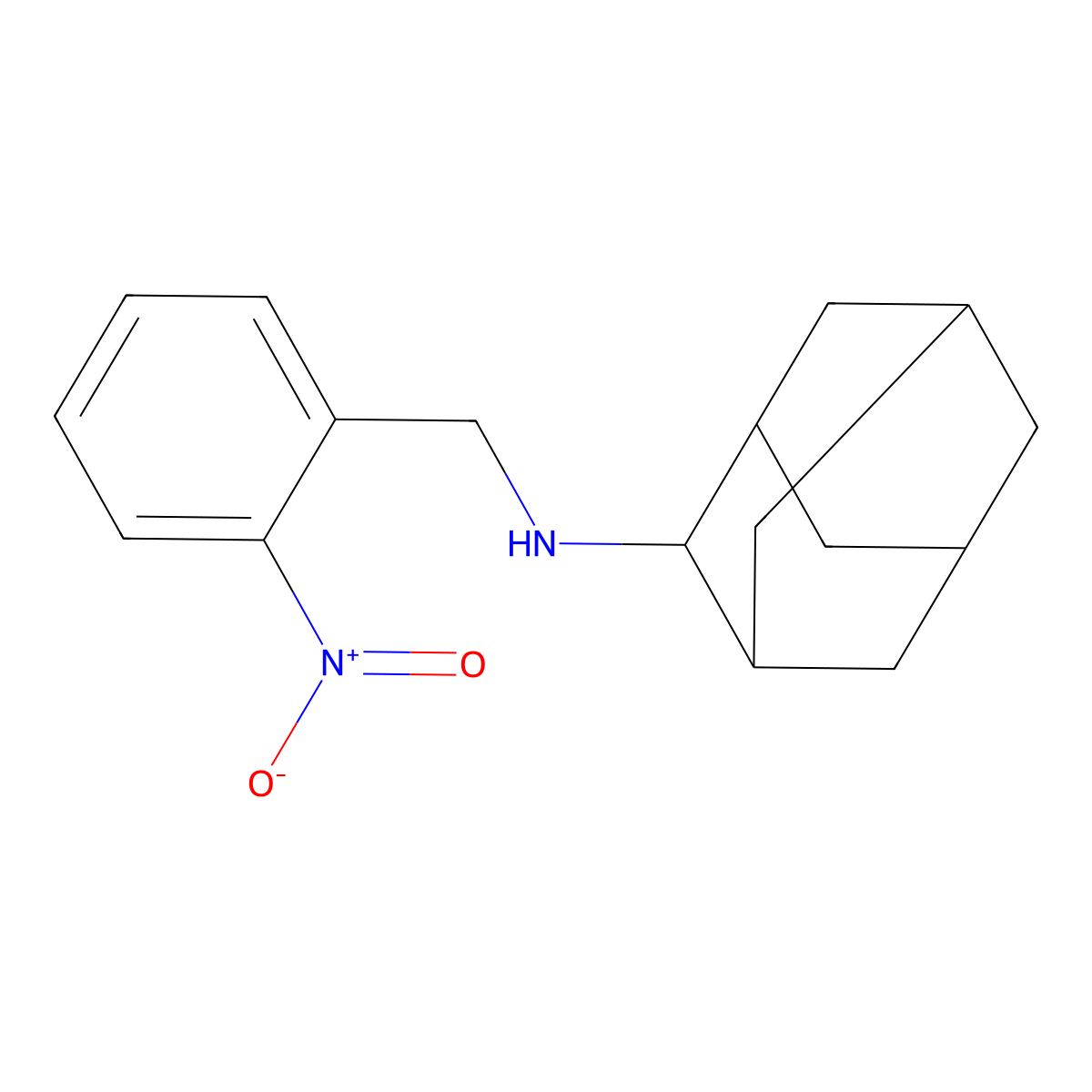 N-[(2-nitrophenyl)methyl]adamantan-2-amine molecular structure, CAS 355382-77-3