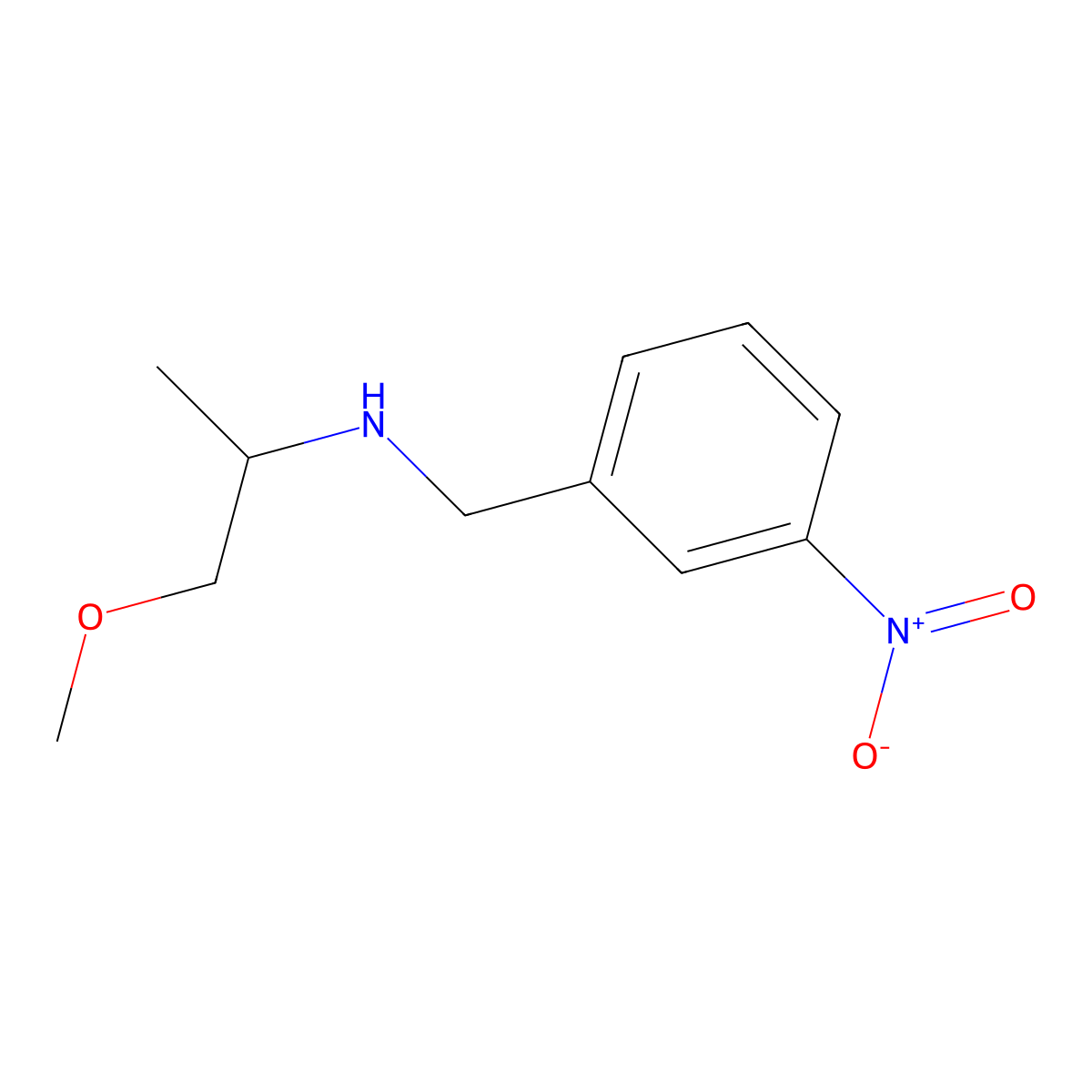 1-methoxy-N-(3-nitrobenzyl)propan-2-amine molecular structure, CAS 355382-82-0