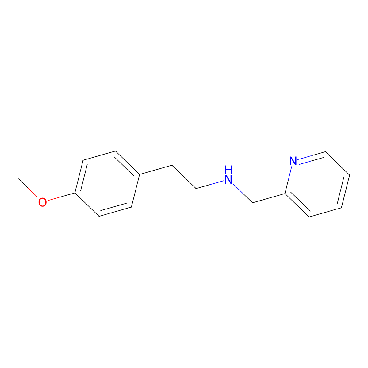 2-(4-methoxyphenyl)-N-(pyridin-2-ylmethyl)ethanamine molecular structure, CAS 355382-90-0