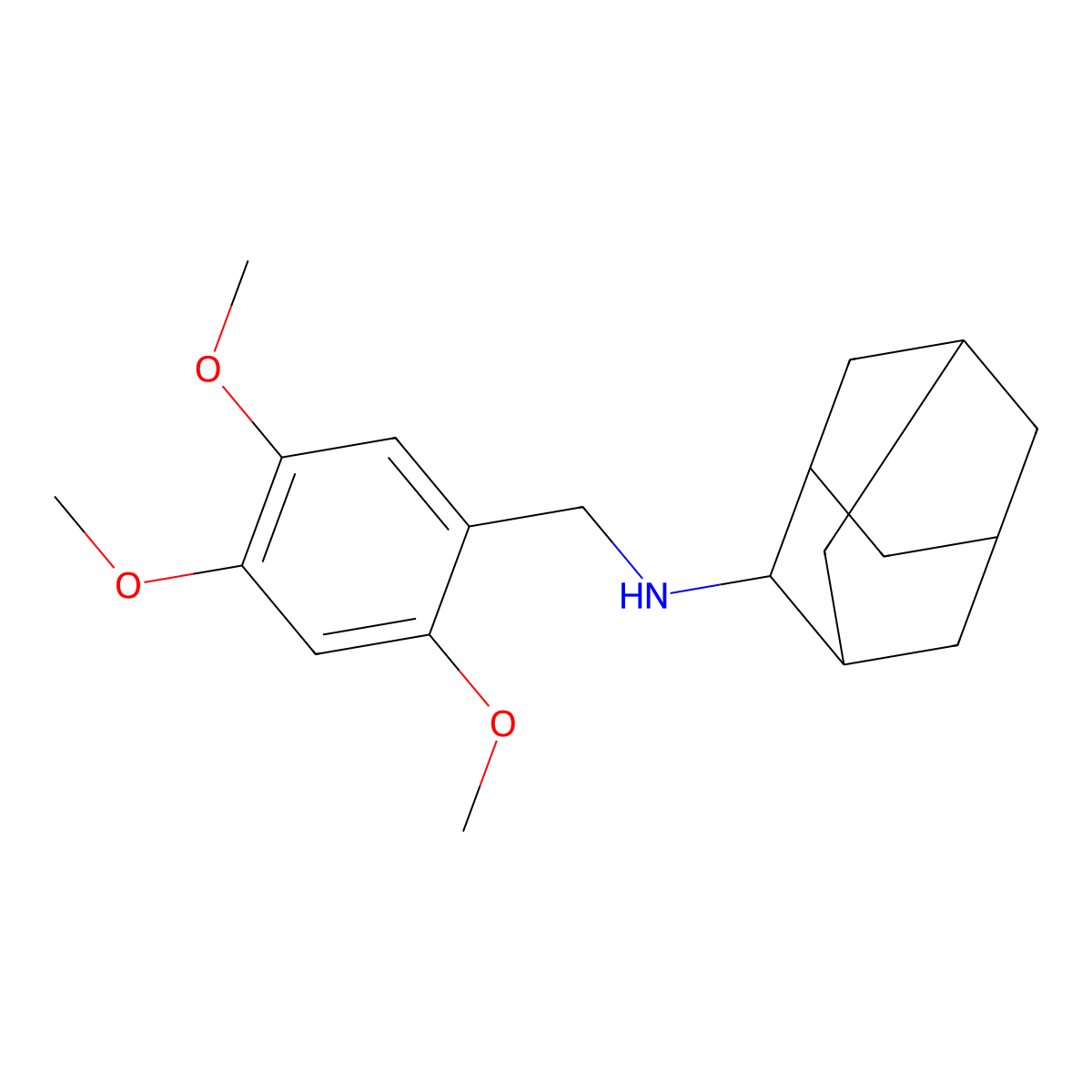 N-[(2,4,5-trimethoxyphenyl)methyl]adamantan-2-amine molecular structure, CAS 355382-97-7