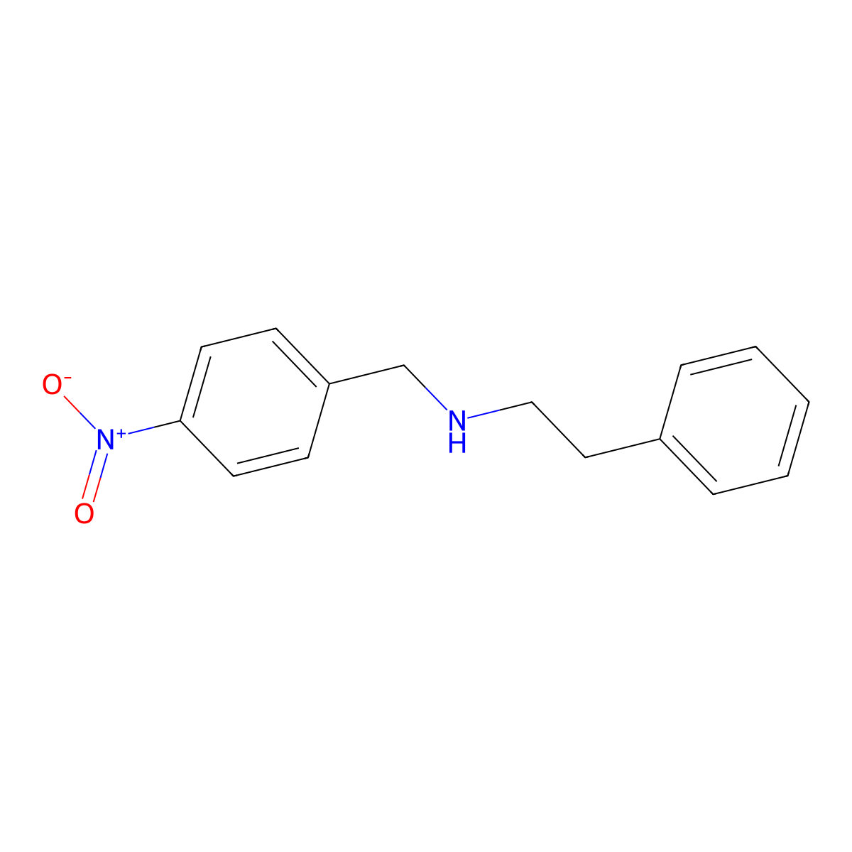 N-(4-nitrobenzyl)-2-phenylethanamine molecular structure, CAS 355383-03-8