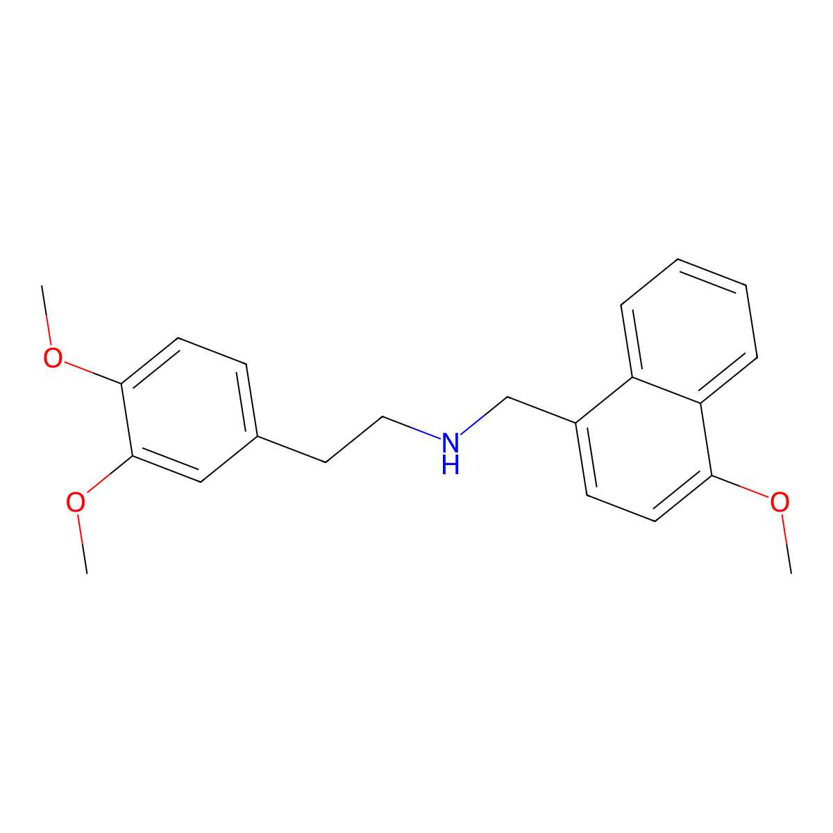 2-(3,4-dimethoxyphenyl)-N-[(4-methoxynaphthalen-1-yl)methyl]ethanamine molecular structure, CAS 355383-07-2