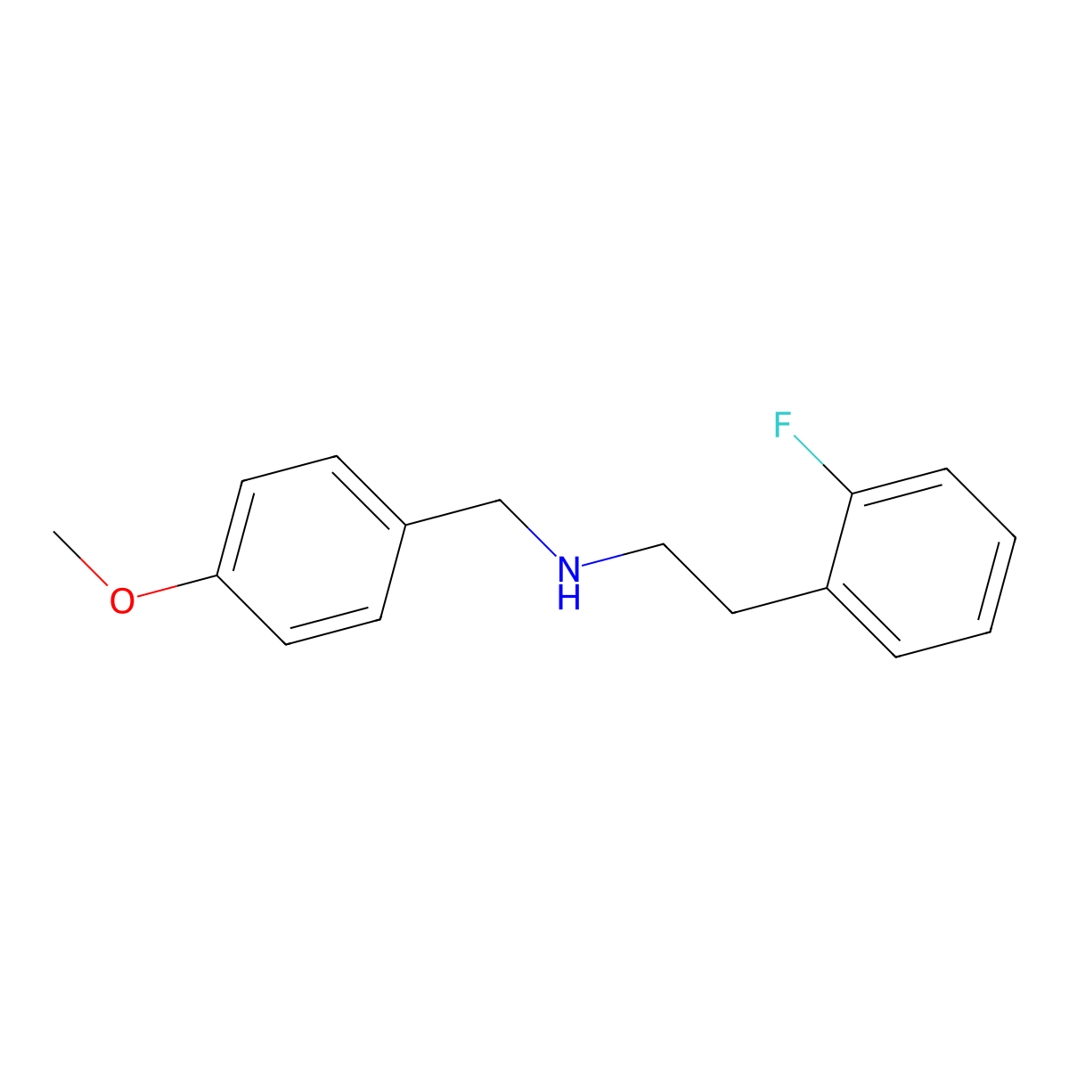 2-Fluoro-N-((4-methoxyphenyl)methyl)benzeneethanamine molecular structure, CAS 355383-25-4