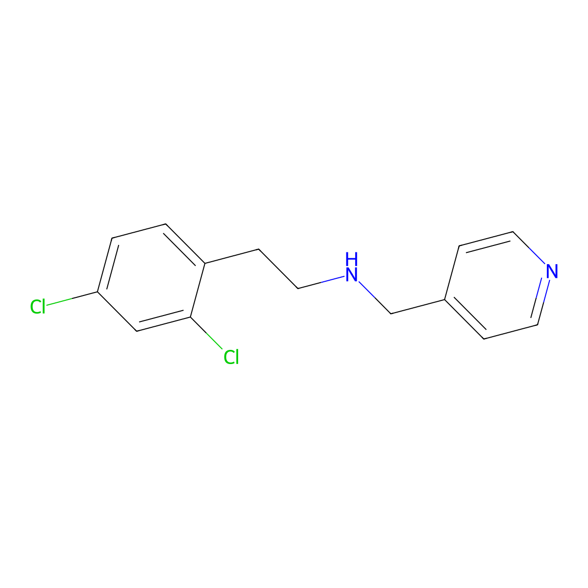 N-[2-(2,4-Dichlorophenyl)ethyl]-4-pyridinemethanamine molecular structure, CAS 355383-32-3