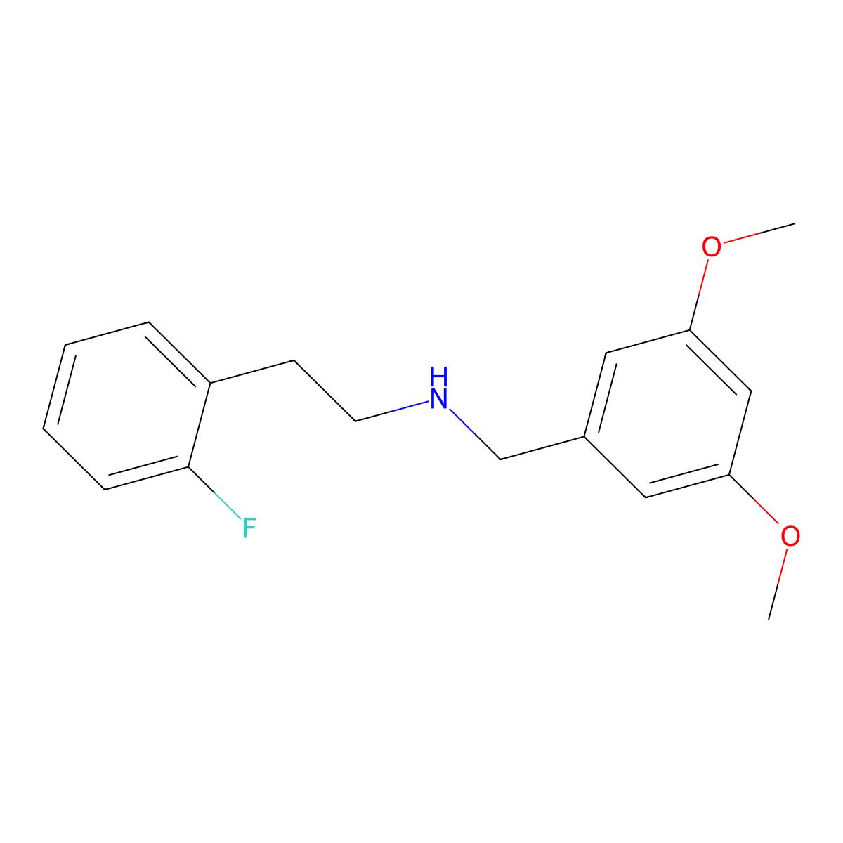 [(3,5-Dimethoxyphenyl)methyl][2-(2-fluorophenyl)ethyl]amine molecular structure, CAS 355383-35-6