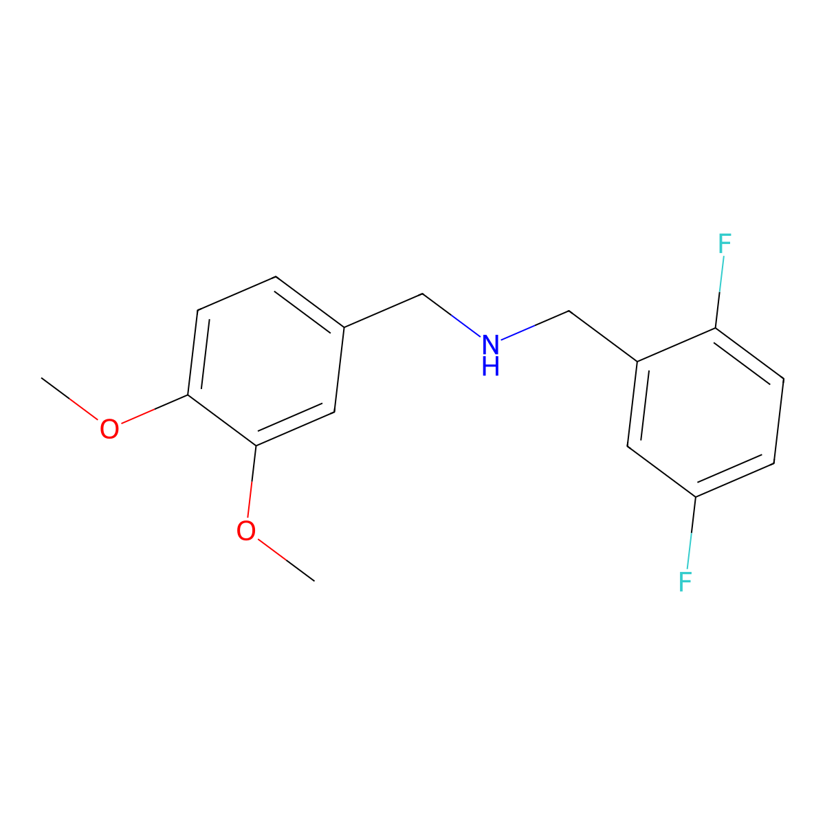 [(2,5-Difluorophenyl)methyl][(3,4-dimethoxyphenyl)methyl]amine molecular structure, CAS 355383-36-7