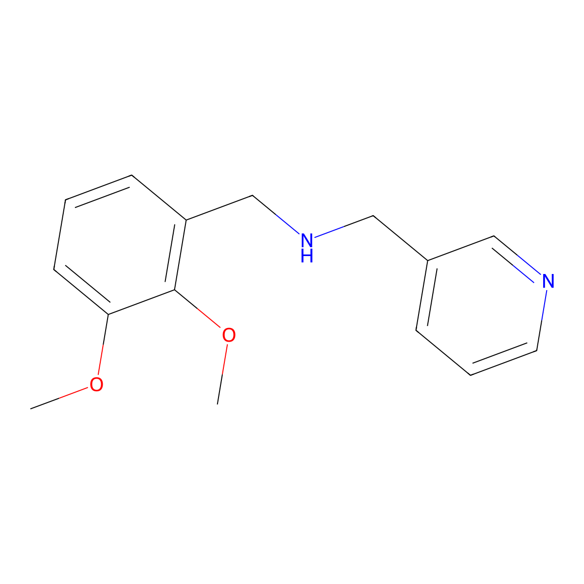 (2,3-Dimethoxy-benzyl)-pyridin-3-ylmethyl-amine molecular structure, CAS 355383-37-8