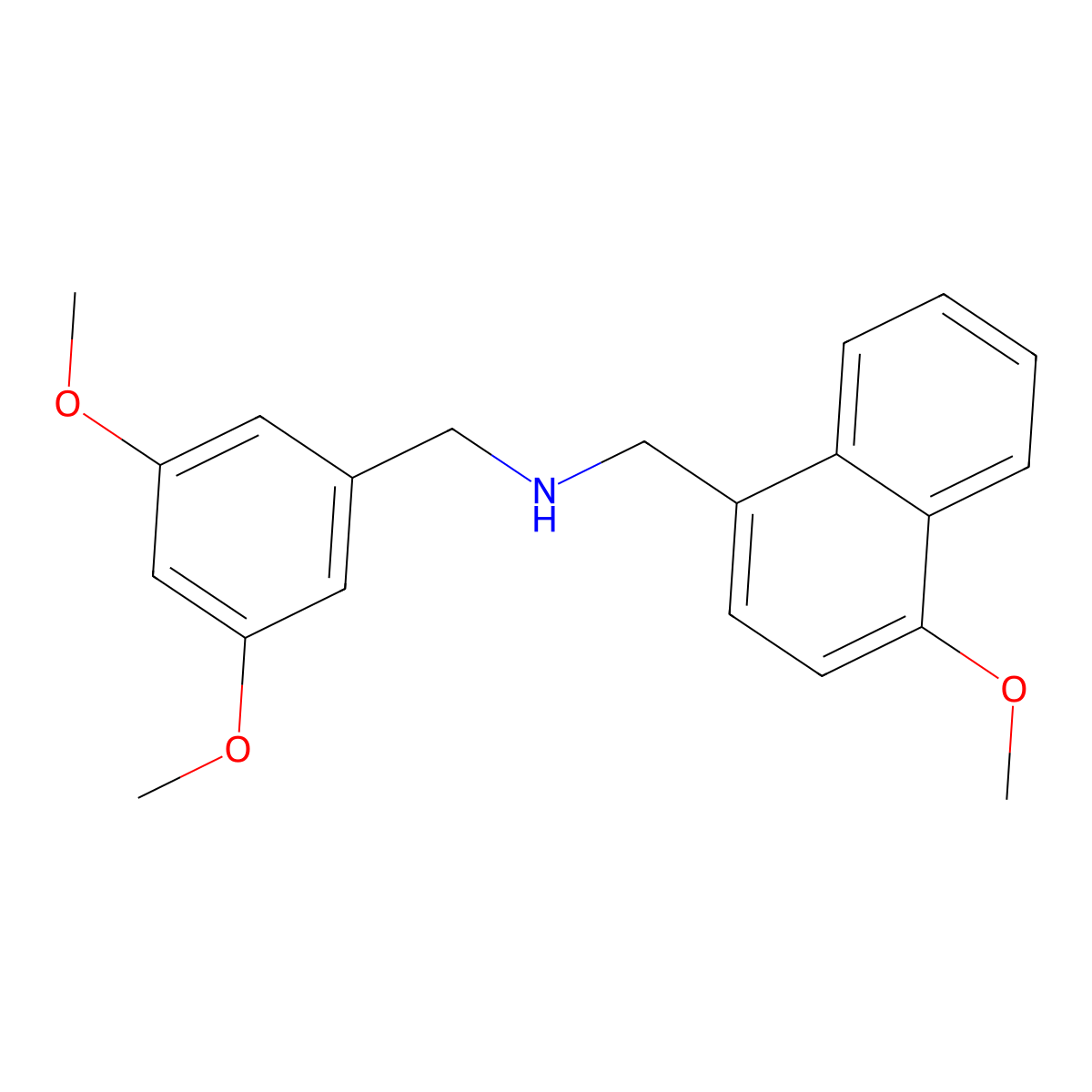 N-[(3,5-dimethoxyphenyl)methyl]-1-(4-methoxynaphthalen-1-yl)methanamine molecular structure, CAS 355383-45-8
