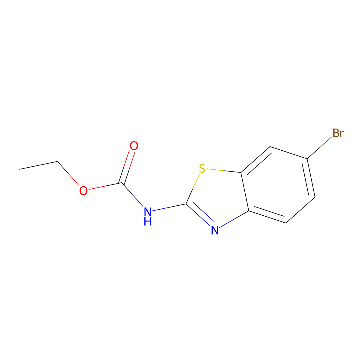 Ethyl (6-bromo-1,3-benzothiazol-2-yl)carbamate molecular structure, CAS 355384-35-9