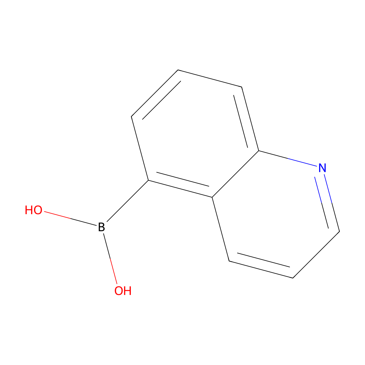Quinolin-5-ylboronic acid molecular structure, CAS 355386-94-6
