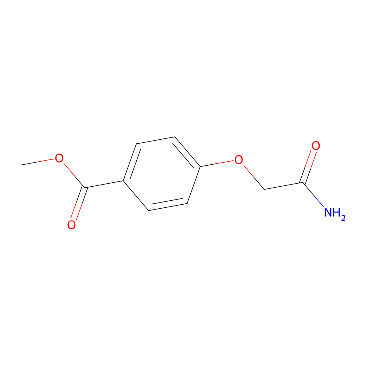 Methyl 4-(2-amino-2-oxoethoxy)benzoate molecular structure, CAS 355390-75-9