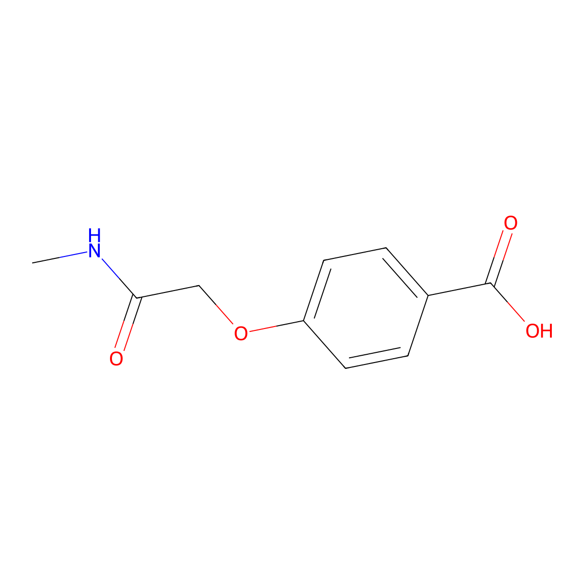 4-[(Methylcarbamoyl)methoxy]benzoic acid molecular structure, CAS 355390-77-1