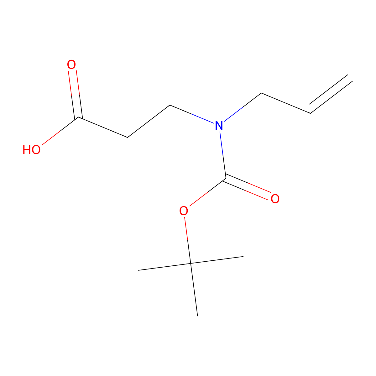 3-(((Tert-butoxy)carbonyl)(prop-2-en-1-yl)amino)propanoic acid molecular structure, CAS 355390-94-2