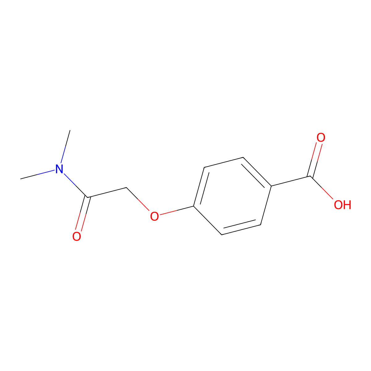 4-[2-(Dimethylamino)-2-oxoethoxy]benzoic acid molecular structure, CAS 355391-02-5