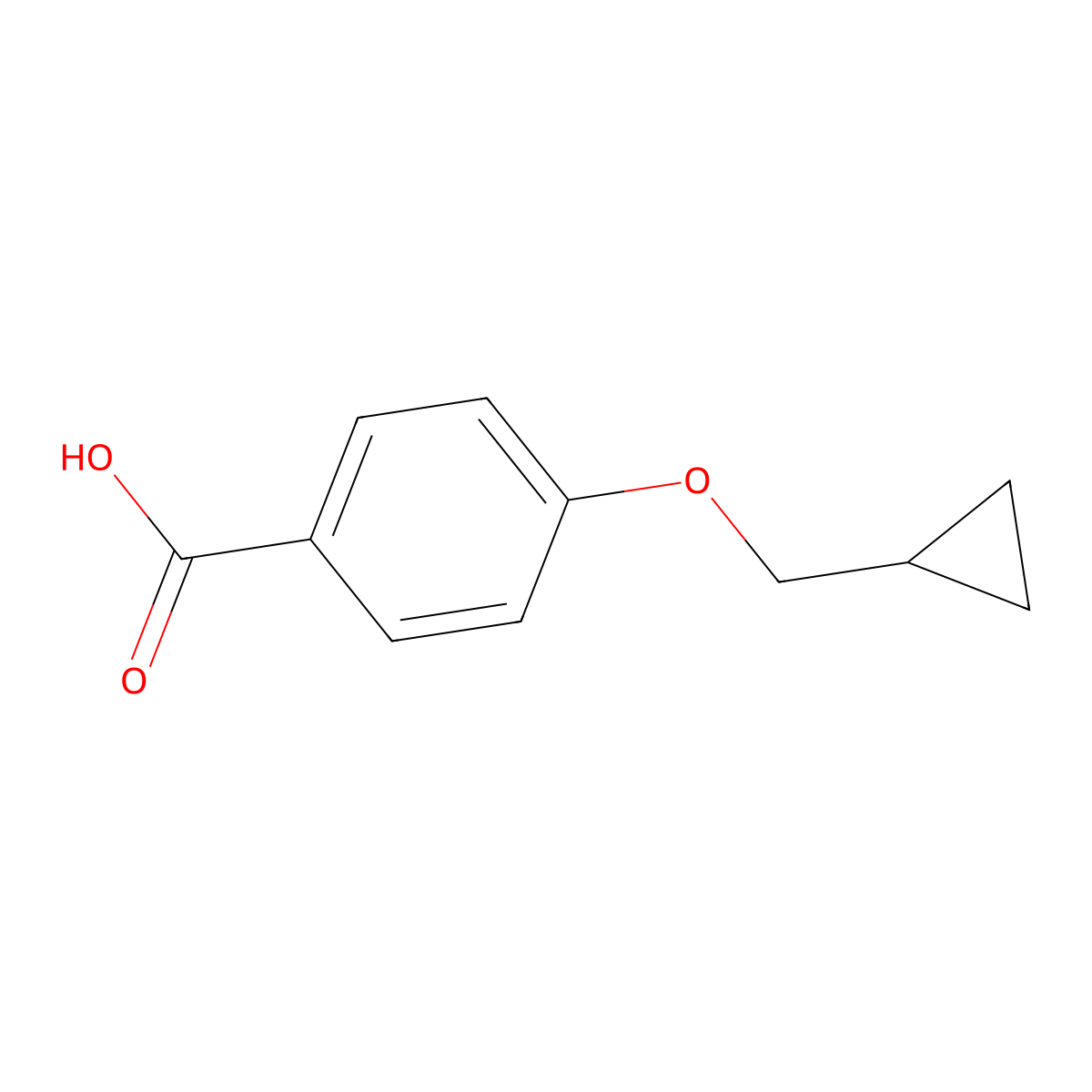 4-(Cyclopropylmethoxy)benzoic acid molecular structure, CAS 355391-05-8