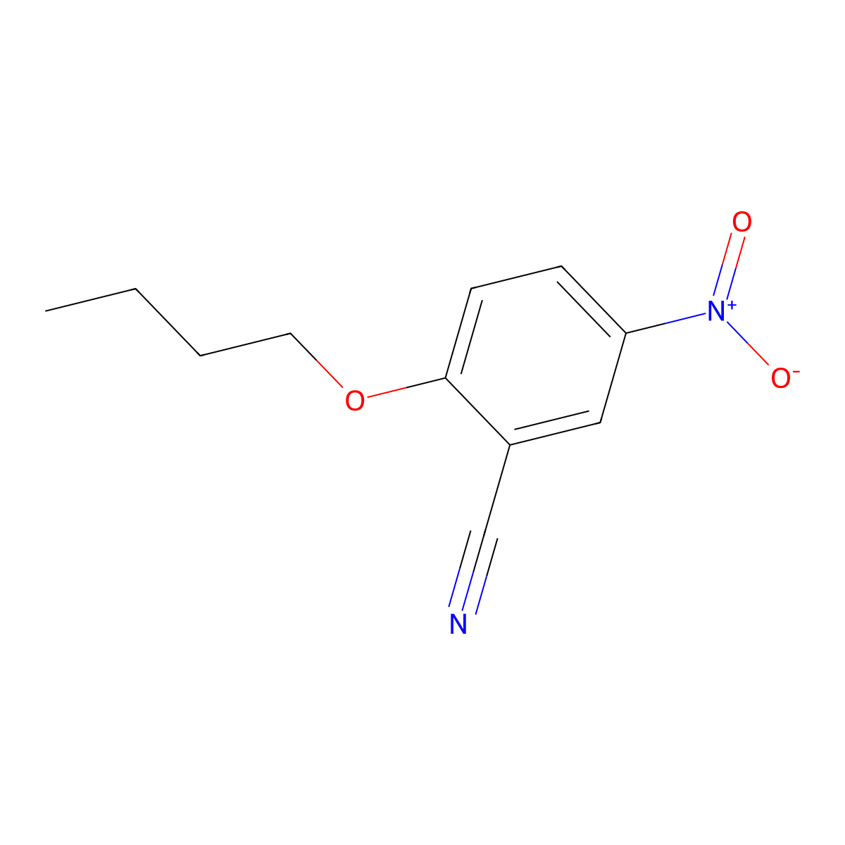 2-Butoxy-5-nitrobenzonitrile molecular structure, CAS 355392-02-8
