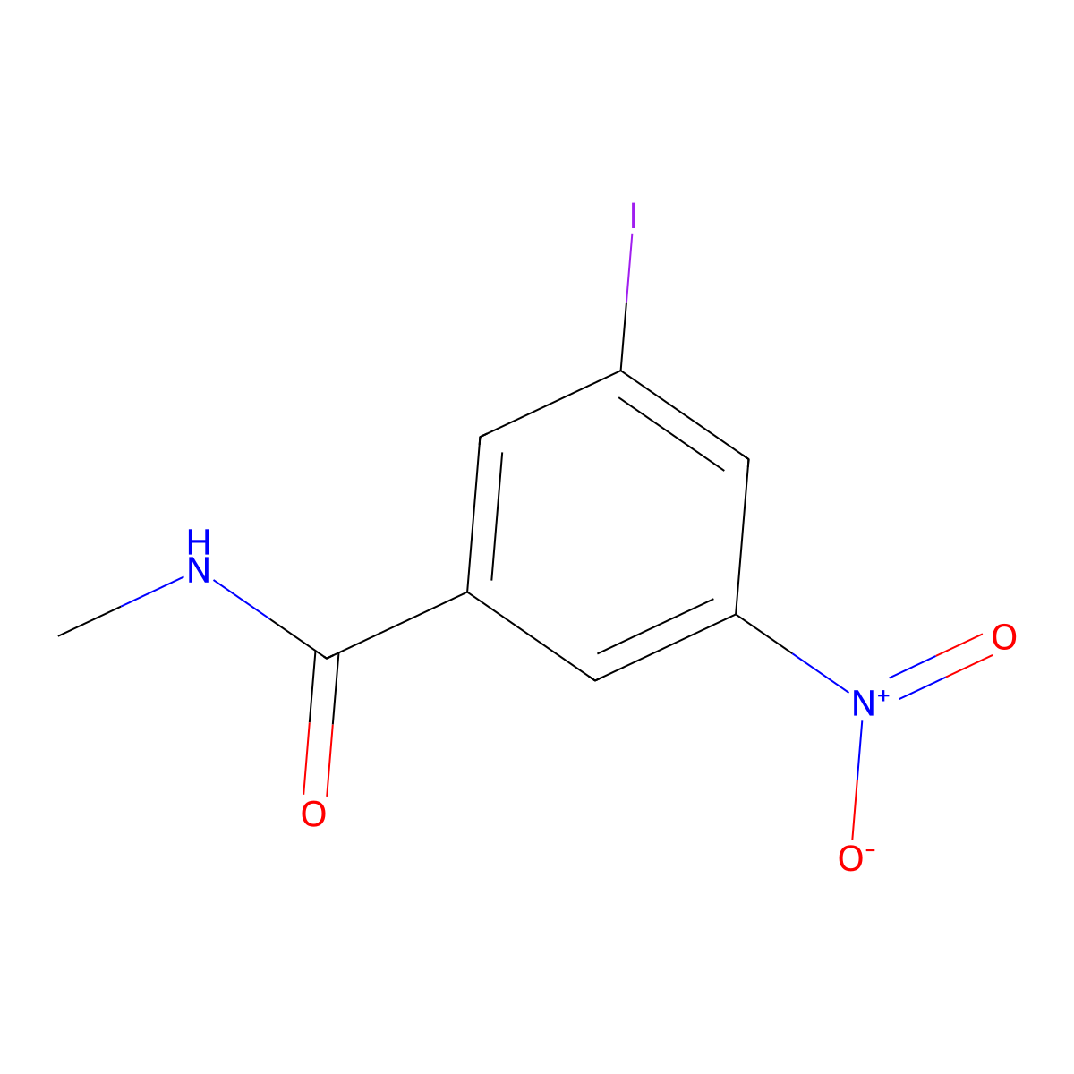 3-iodo-N-methyl-5-nitrobenzamide molecular structure, CAS 355392-03-9