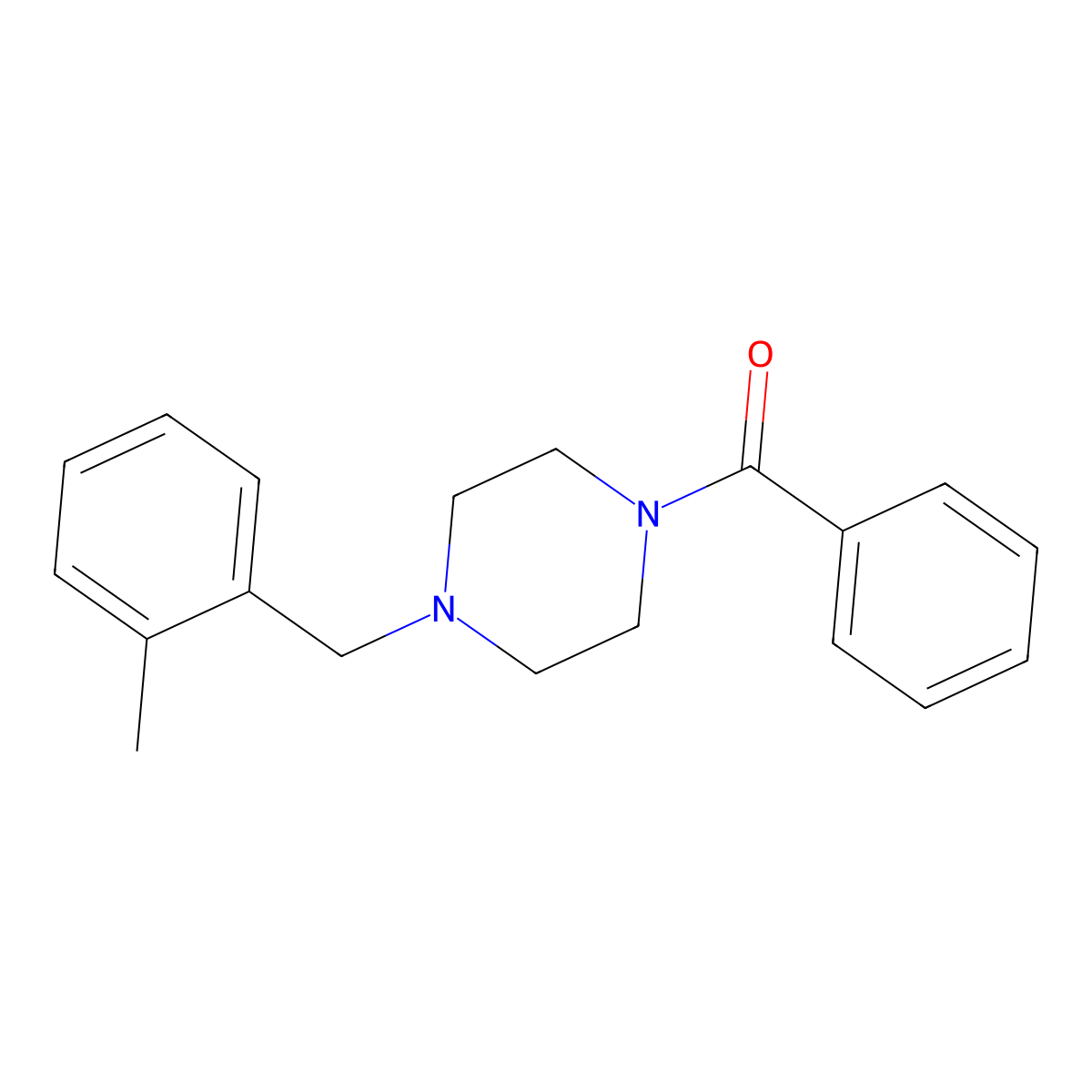 [4-[(2-Methylphenyl)methyl]piperazin-1-yl]-phenylmethanone molecular structure, CAS 355392-82-4